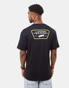 Vans Full Patch Back T-Shirt - Black/Lime Green