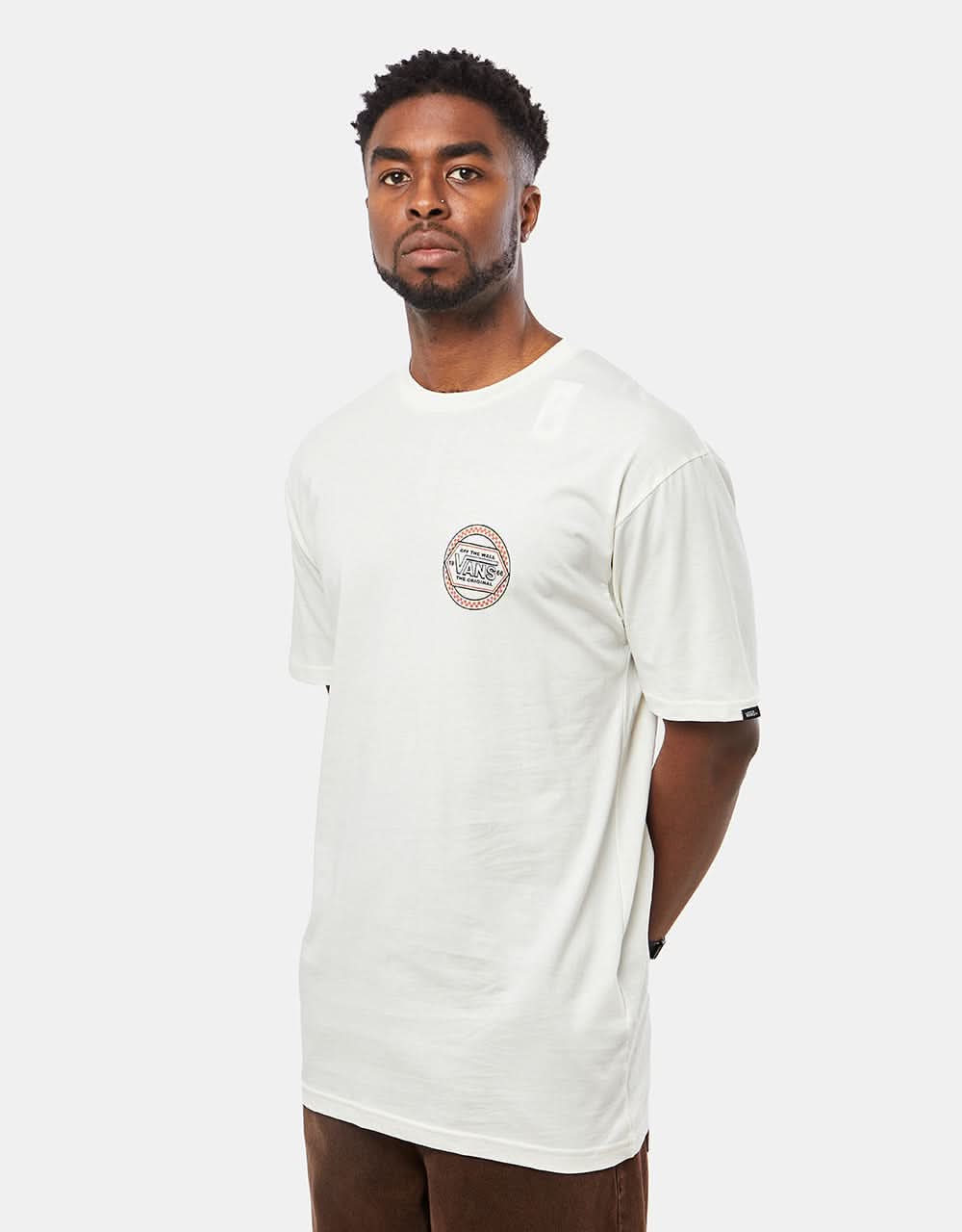 Vans Circle Checker Drop V T-Shirt - Marshmallow