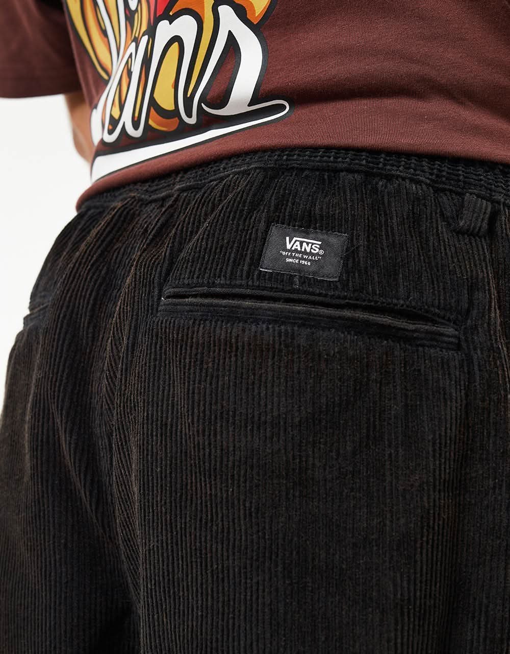 Vans Range Baggy Tapered Acid Wash Cord Pant - Black