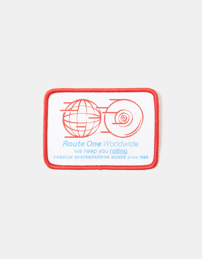 Route One Worldwide Woven Patch - White