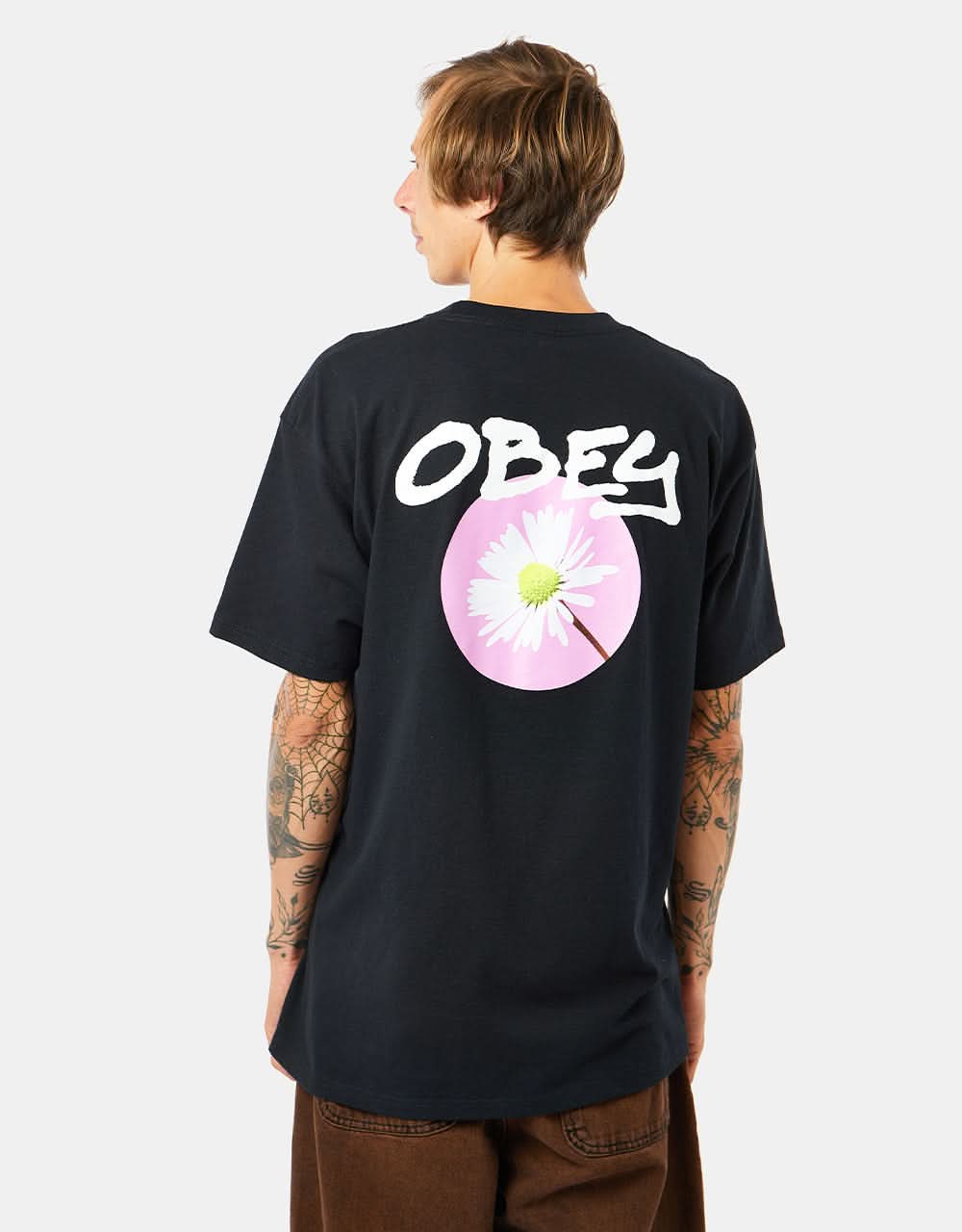 Obey Daisy Spray T-Shirt - Black