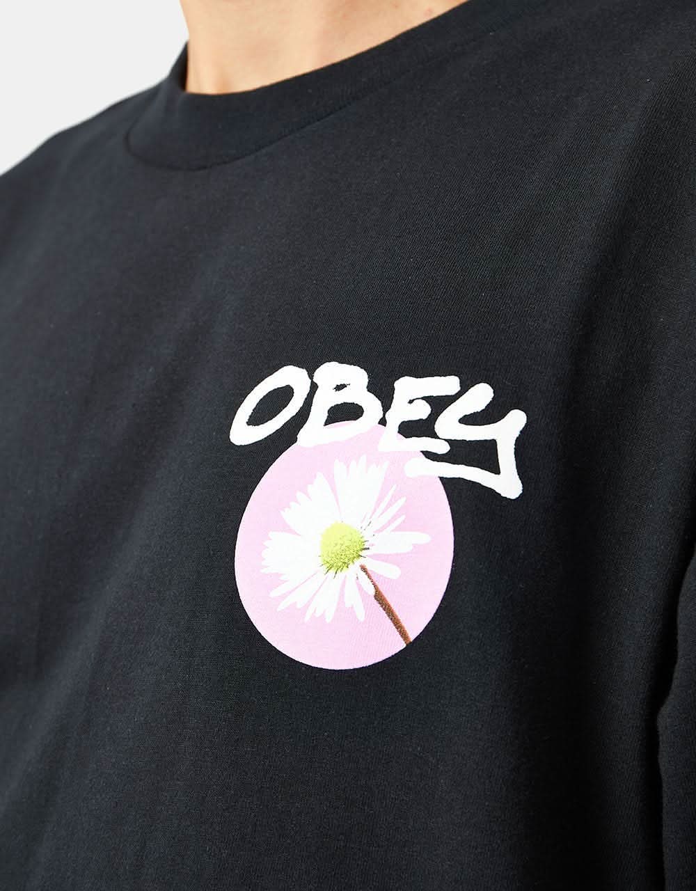 Obey Daisy Spray T-Shirt - Black