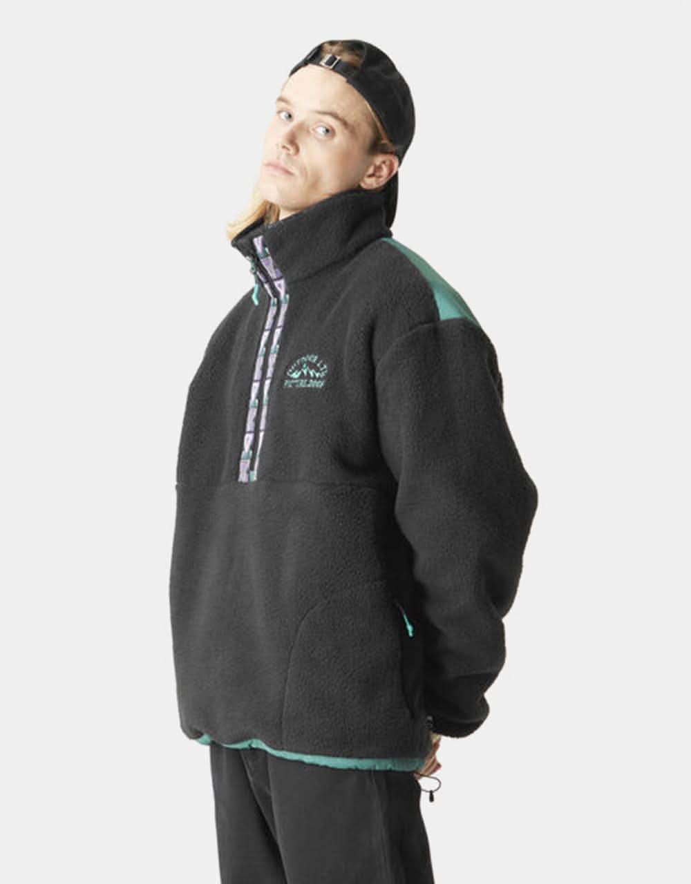 Picture Gamvik 1/4 Zip Fleece - Black/Bayberry