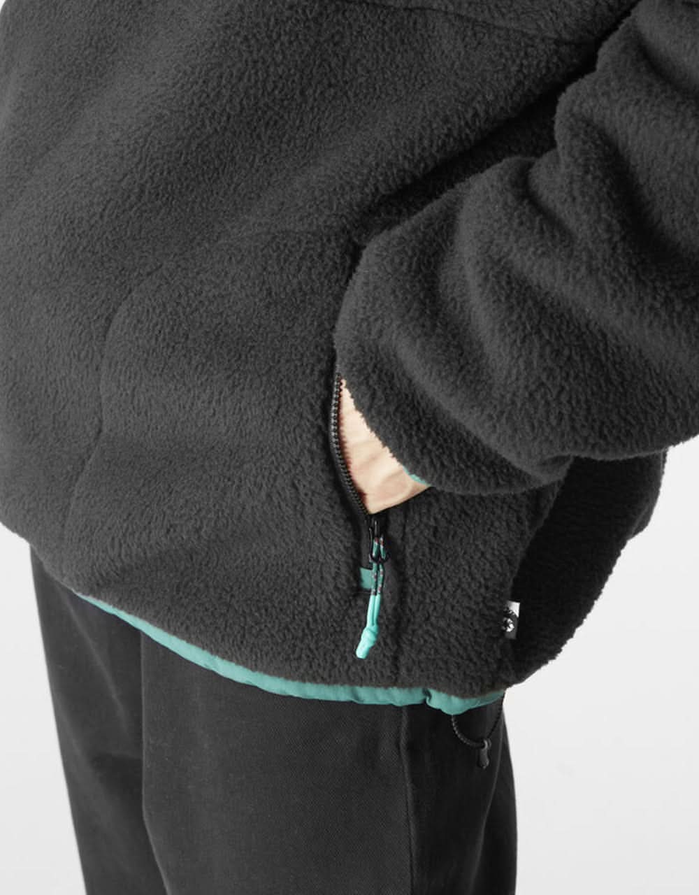 Picture Gamvik 1/4 Zip Fleece - Black/Bayberry