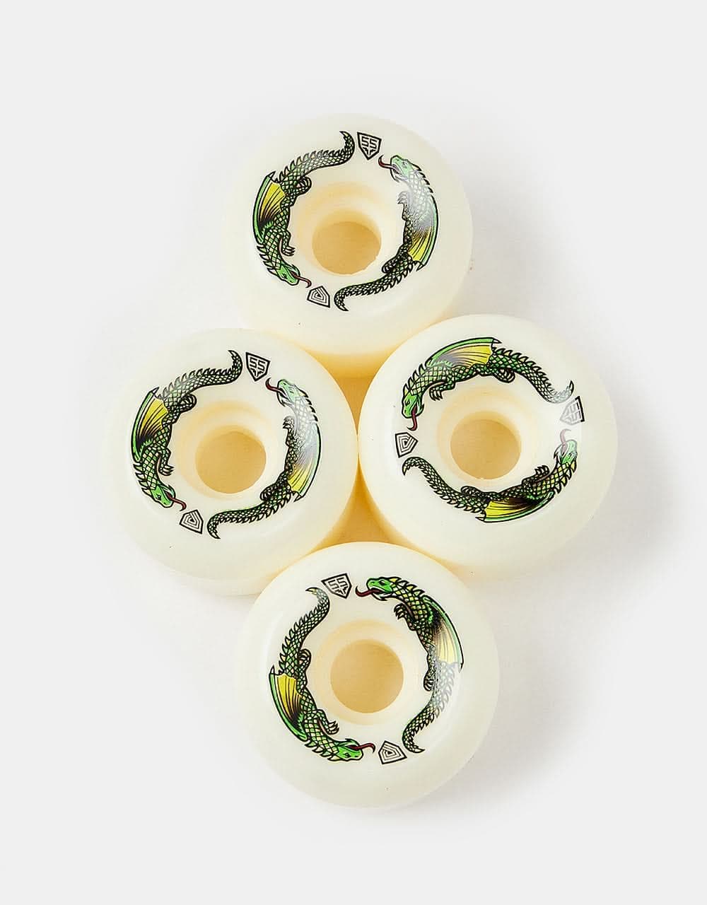 Powell Peralta Dragon Formula 93a White Skateboard Wheels - 53mm x 33mm