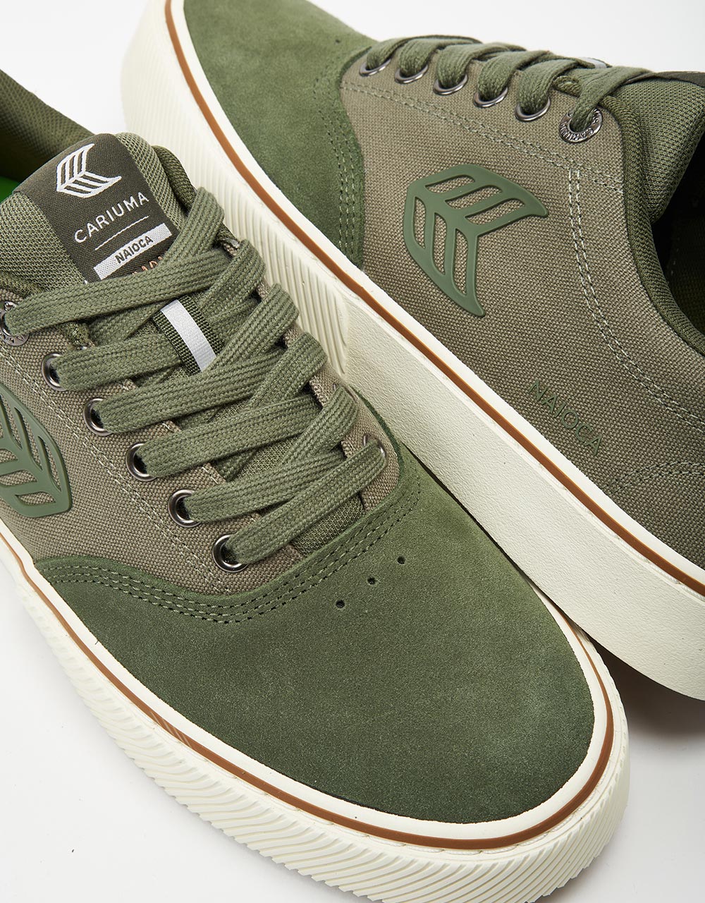 Cariuma Naioca Pro Skate Shoes - Olive Green/Green