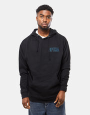 Opera Outline Embroidered Pullover Hoodie - Black