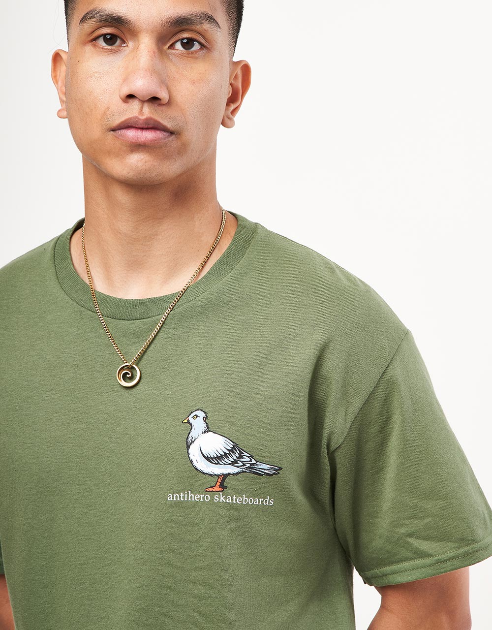 Anti Hero Lil Pigeon T-Shirt - Military Green/Multi