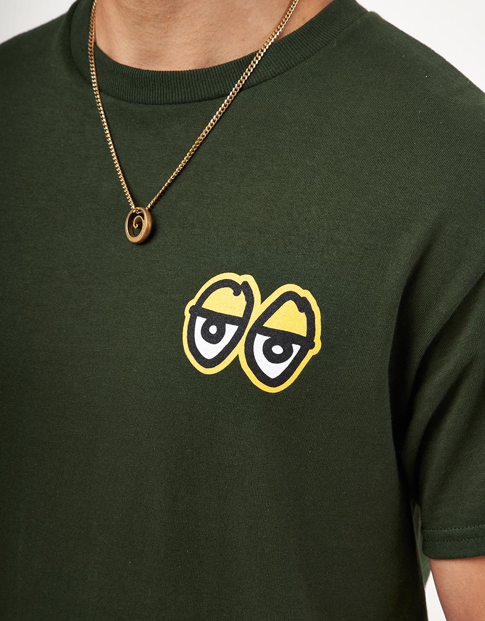 Krooked Strait Eyes T-Shirt - Forest Green/Gold