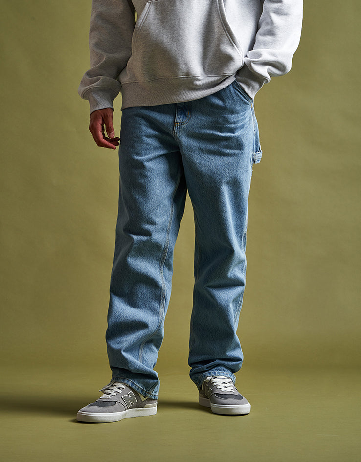 Carhartt WIP Single Knee Pant - Blue (Stone Bleached) | Route One