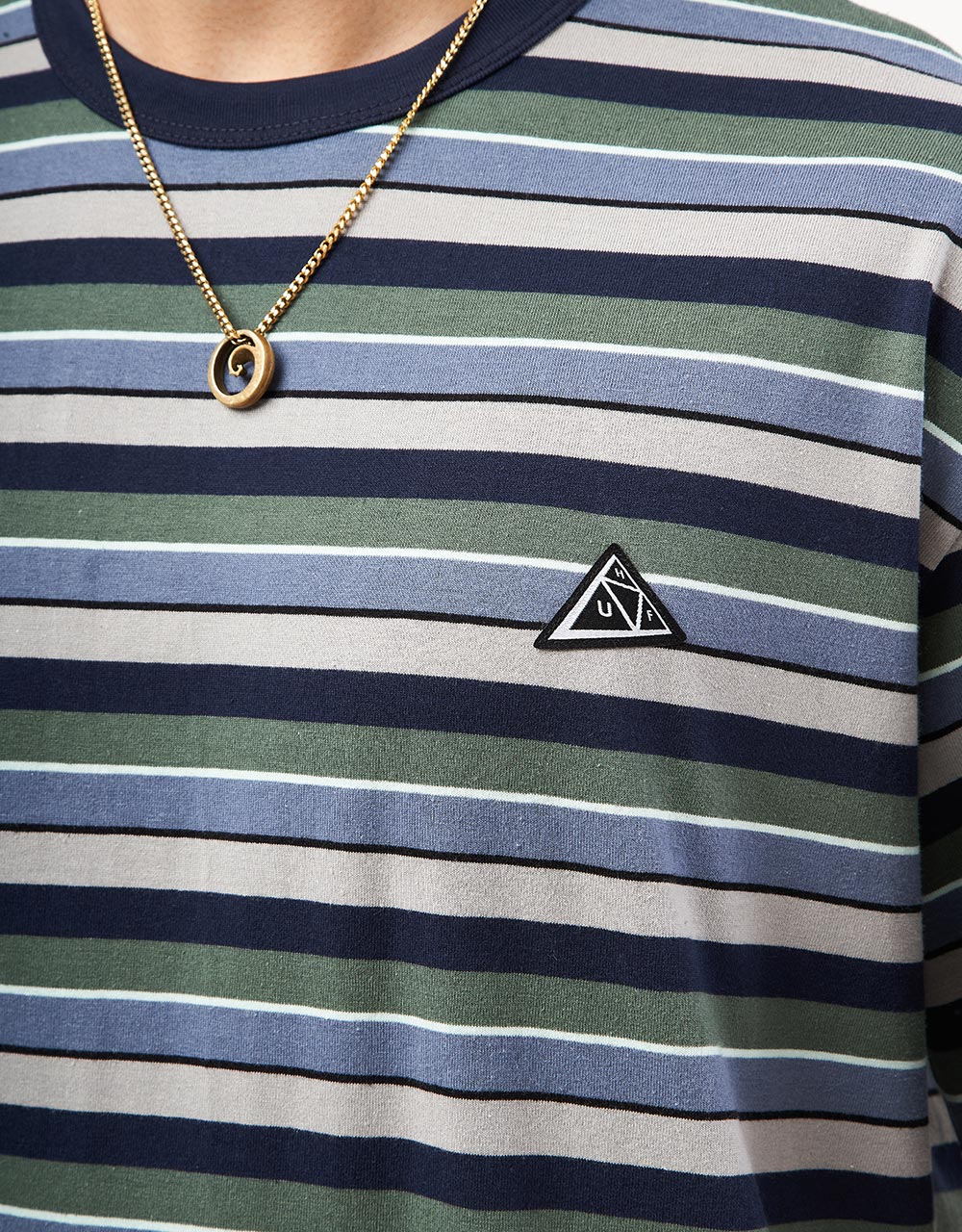 HUF Triple Triangle S/S Relaxed Knitted T-Shirt - Oil Blue