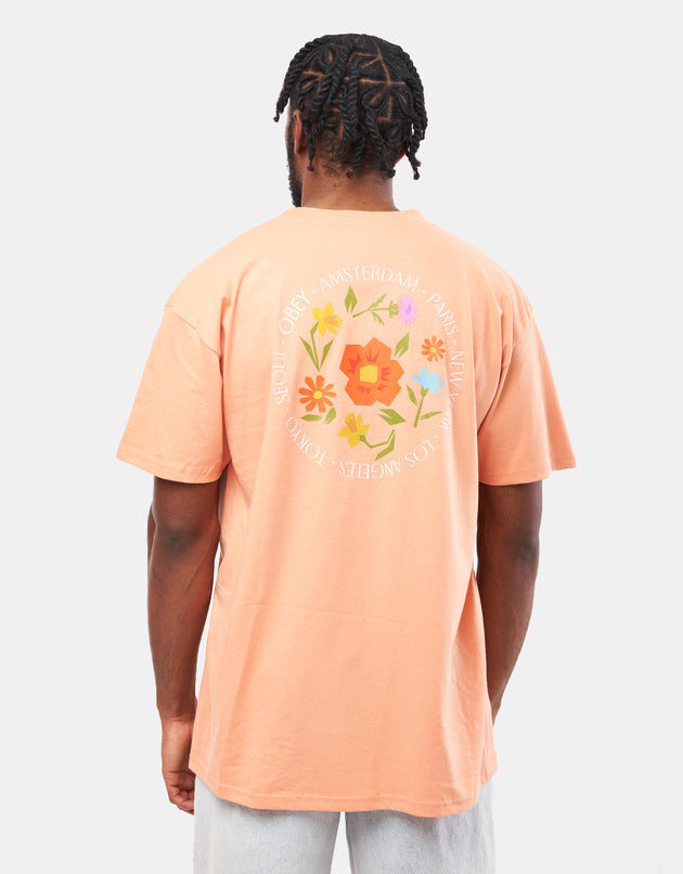 Obey City Flowers T-Shirt - Citrus