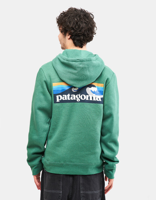 Patagonia Boardshort Logo Uprisal Pullover Hoodie - Gather Green