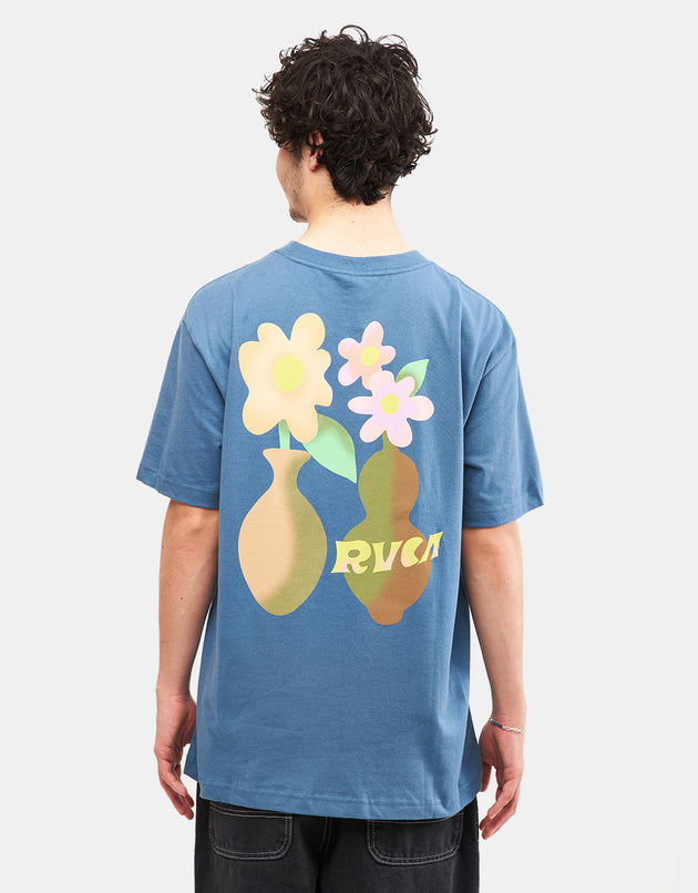 RVCA Hand Picked T-Shirt - Cool Blue