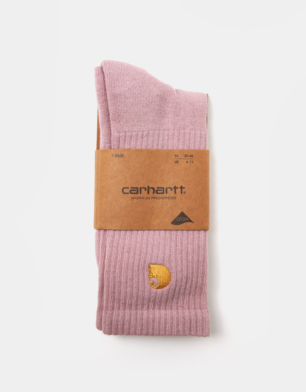 Carhartt WIP Chase Socks - Glassy Pink/Gold