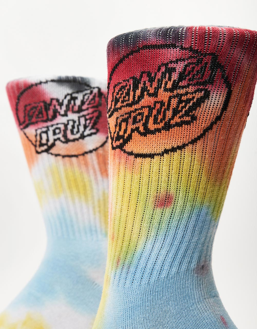 Santa Cruz Opus Dot Socks - Black Rainbow