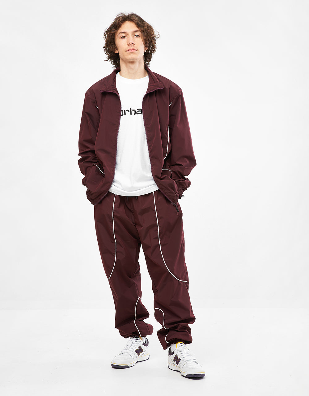 Route One Apex Track Pant - Nut Brown/Cream