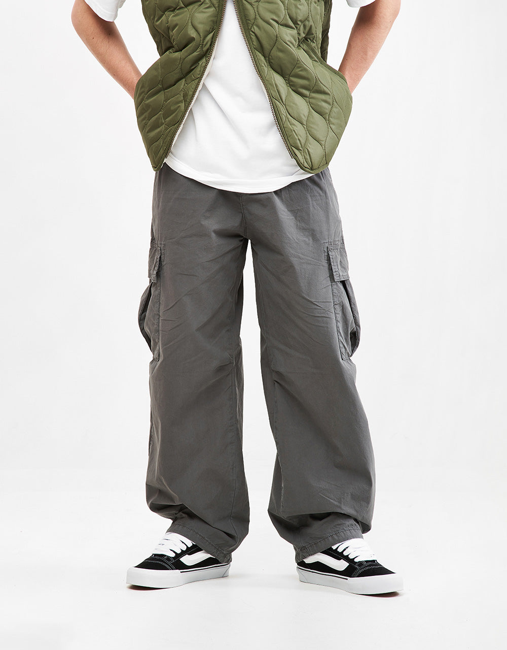 Route One Super Baggy Cargo Pant - Charcoal