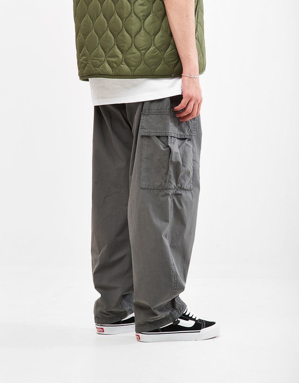 Route One Super Baggy Cargo Pant - Charcoal