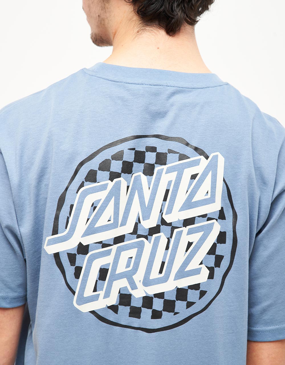 Santa Cruz Breaker Check Opus Dot T-Shirt - Dusty Blue