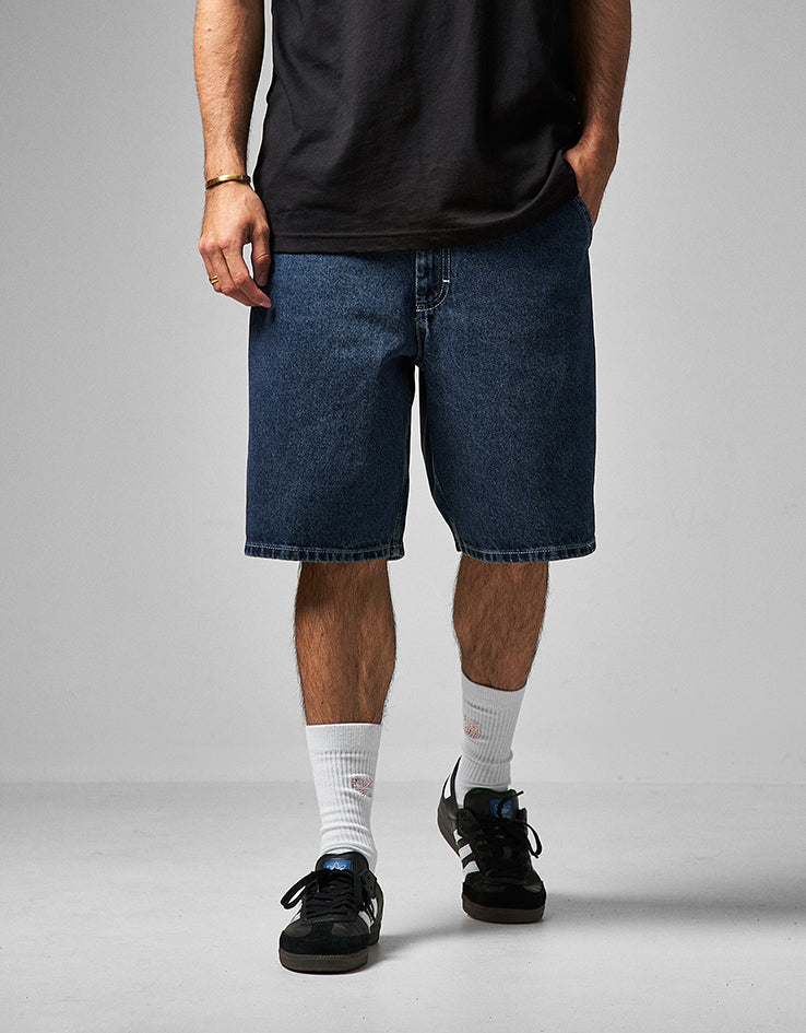 Route One Super Baggy Jorts | Dark Wash Blue