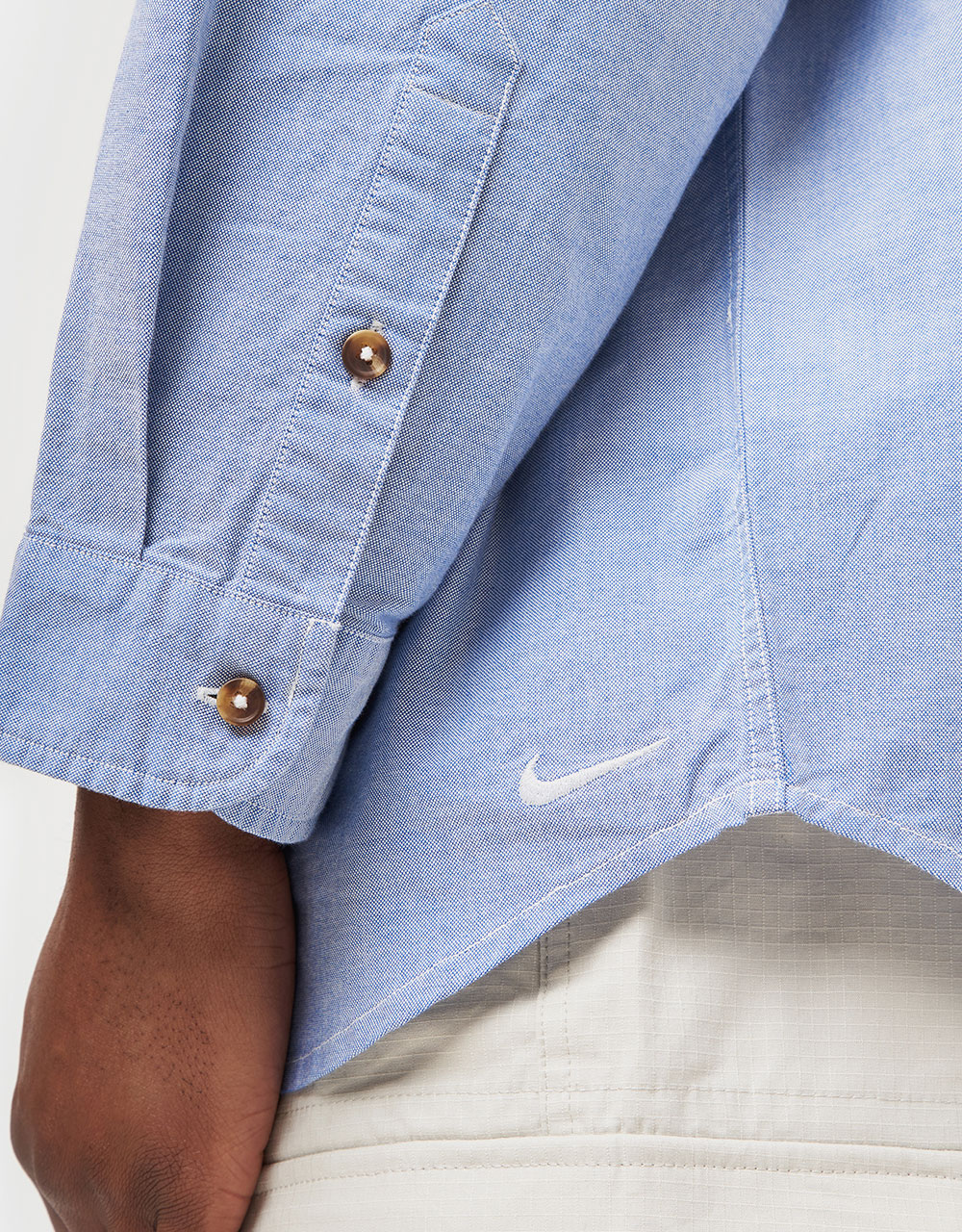 Nike SB Oxford Buttondown Shirt - White/Game Royal/Football Grey