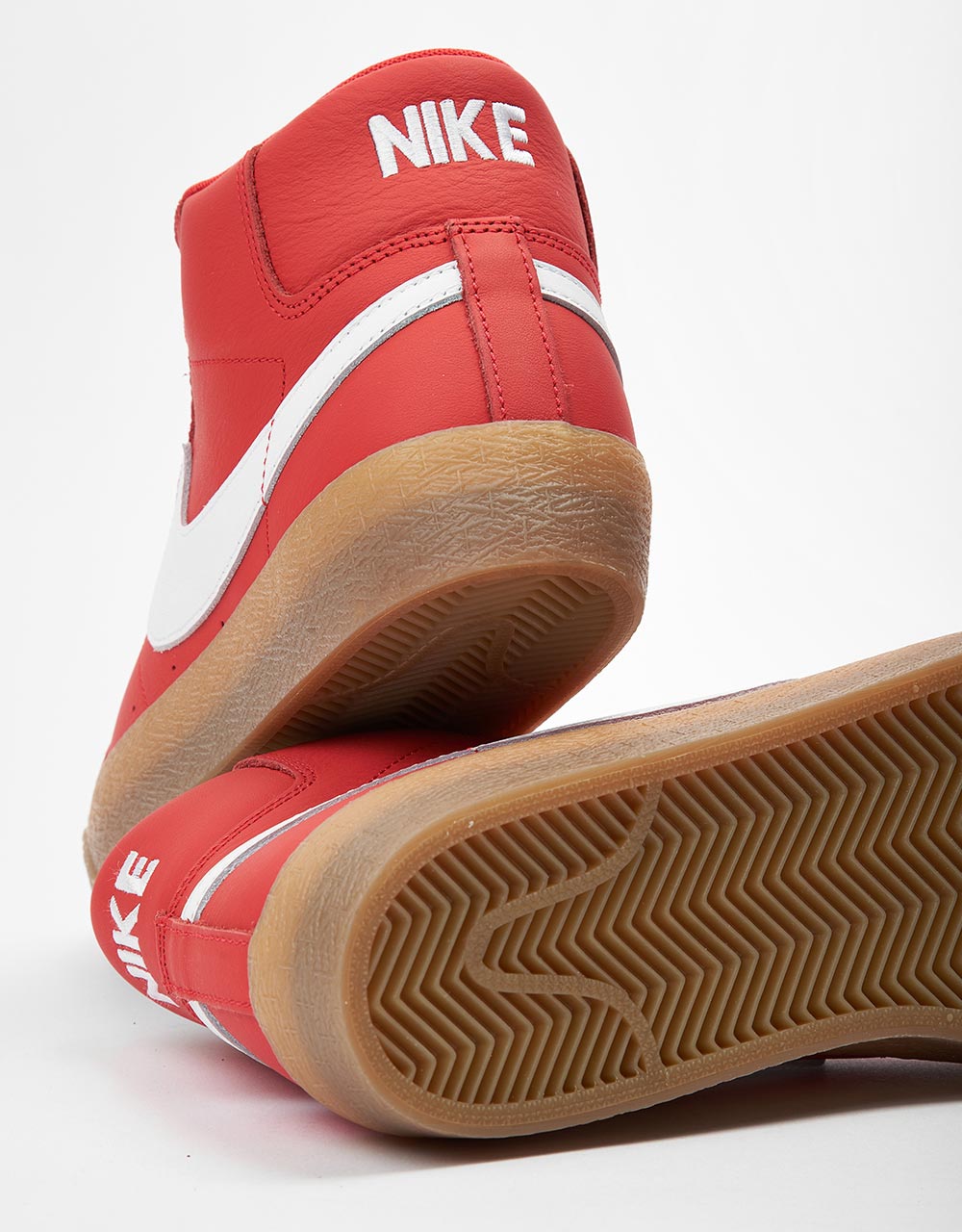 Nike SB Zoom Blazer Mid ISO Skate Shoes - University Rd/White-White-Gum Lt Brown