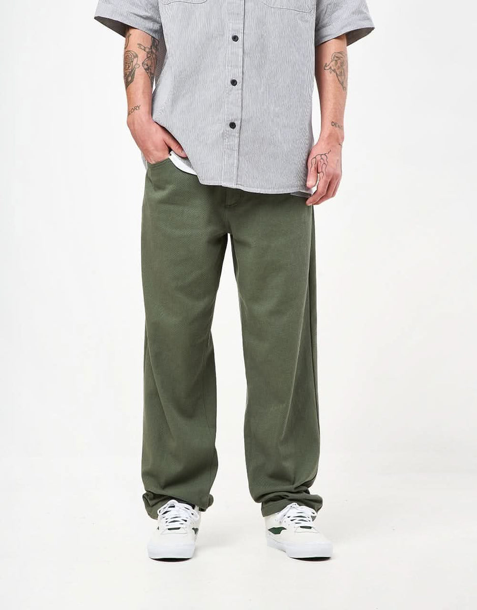 GX1000 Baggy Denim Pant - Olive – Route One