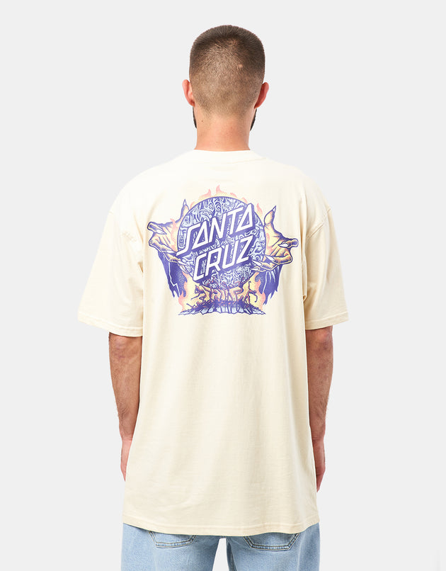 Santa Cruz Knox Firepit Dot T-Shirt - Sand