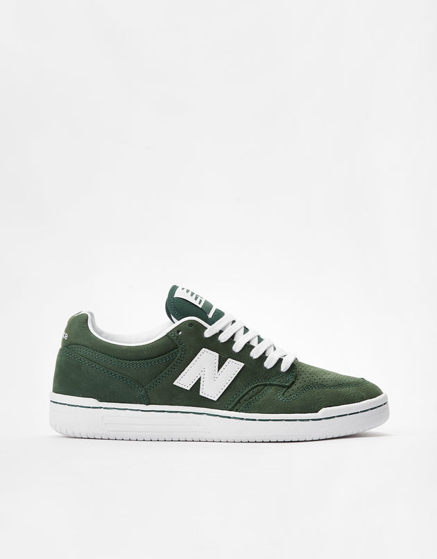 New Balance Numeric 480 Skate Shoes - Forest Green/White