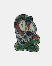 Dungeon Skull Snake Embroidered Patch - 4"
