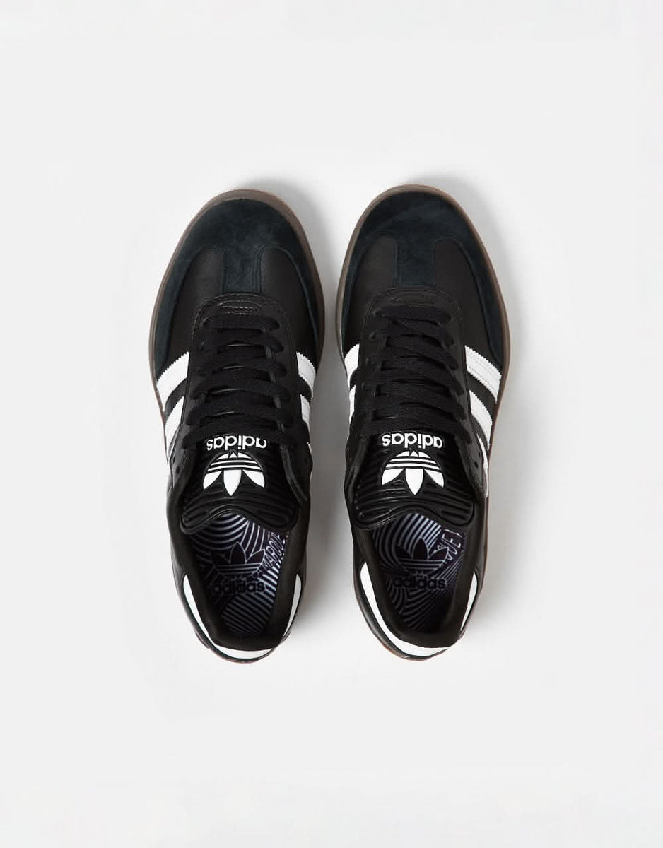 adidas Puig Samba Skate Shoes Black/Gum/Gold Metallic – Route One