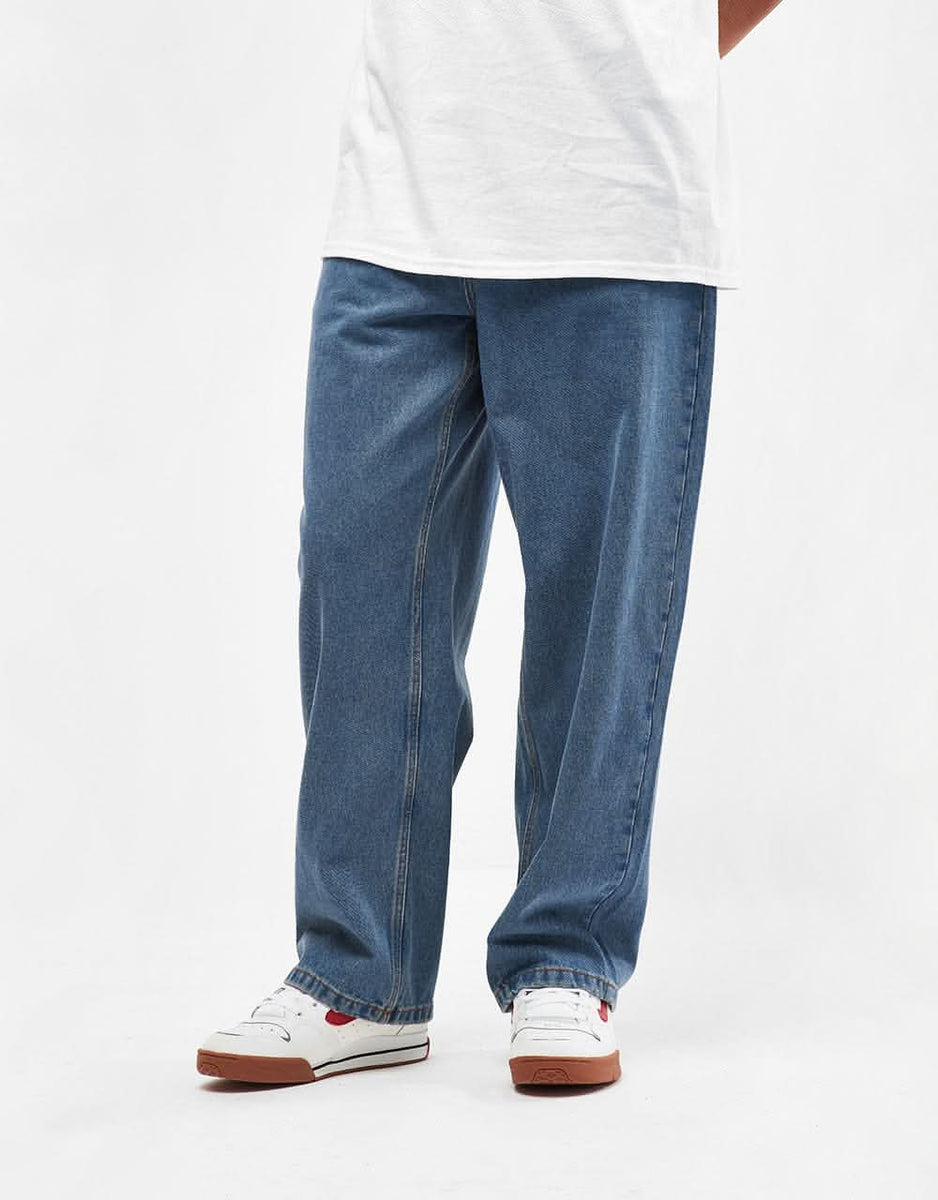 【BAON】Gabomen Banding Washing Black Blue Straight Pants BAON】Gabomen Banding Washing Black Blue Straight Pants