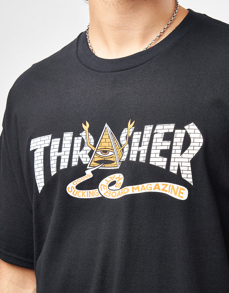 ★Thrasher Pyramid Mens Tee 関税込★ Thrasher Pyramid Black T-Shirt | Zumiez