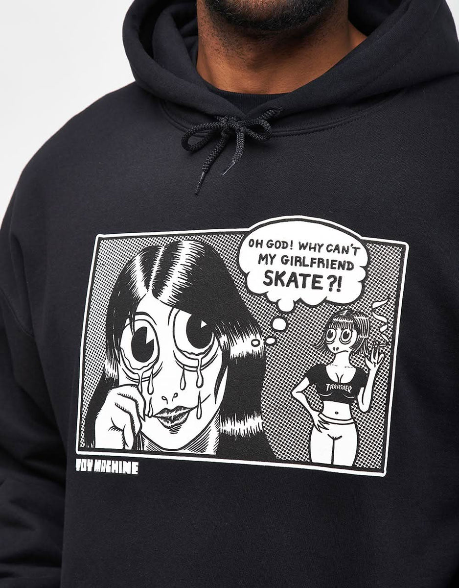 Thrasher x Toy Machine Girlfriend Pullover Hoodie - Black – Route One