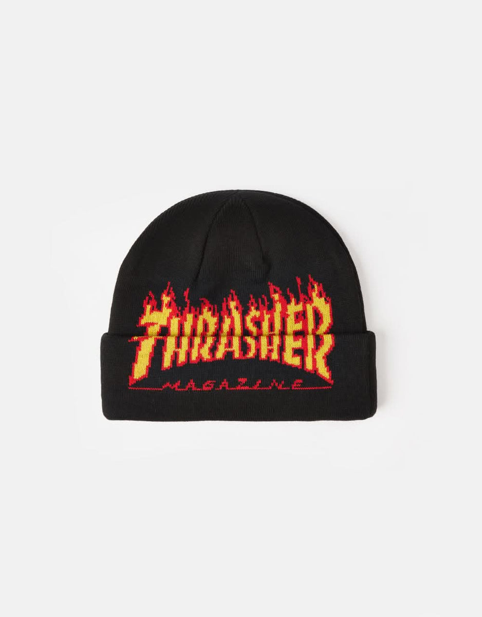 Thrasher Flame Fold Beanie - Black – Route One
