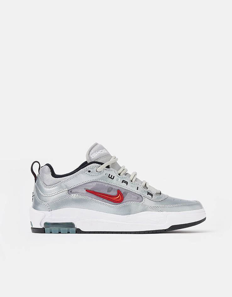 Nike SB Air Max Ishod Premium Skate Shoes - Metallic Silver