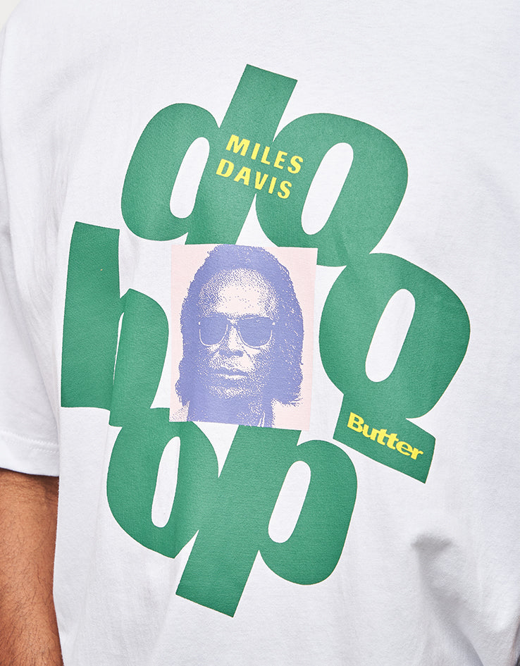 Butter Goods Doo-Bop Tシャツ 半袖 White Brown 送料込み Butter Goods x Miles Davis Doo-Bop T-Shirt - White | Route One
