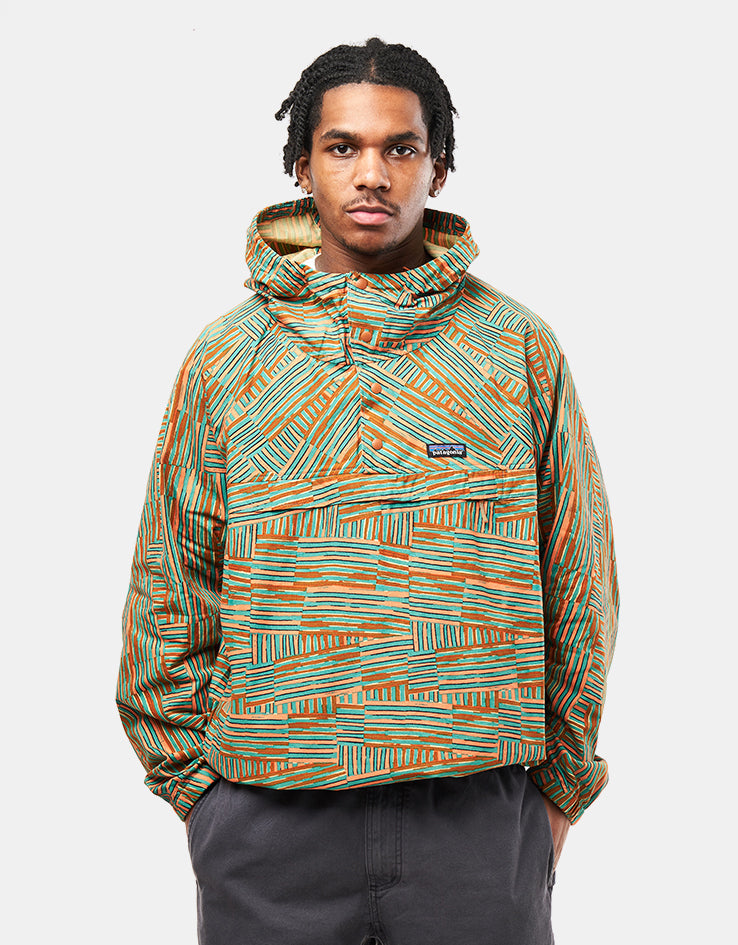 ジャケット・アウター FUNHOGGERS ANORAK FUNHOGGERS shorts Patagonia Funhoggers Anorak - Quilty Fitz: Heartleaf Green – Route One