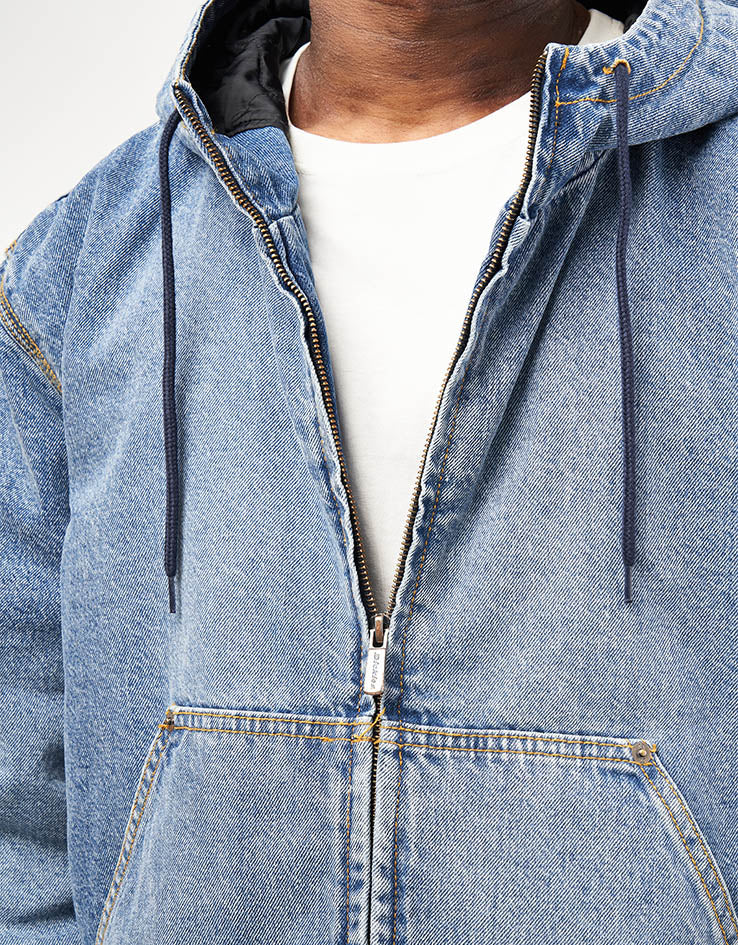Dickies Hooded Denim Jacket - Rinsed Blue/Fade – Route One