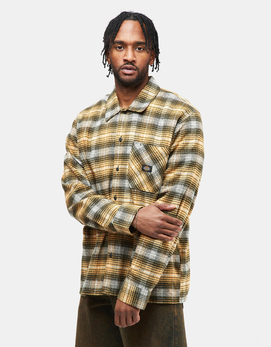 Dickies Forest Check L/S Shirt - Oak Buff – Route One