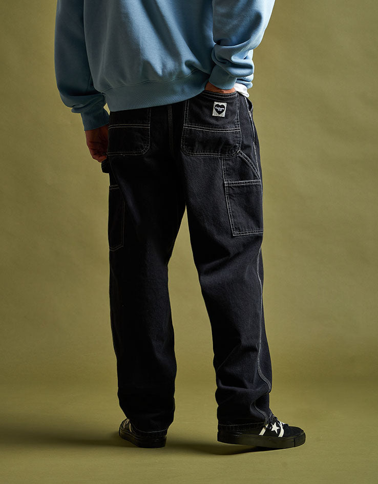Carhartt WIP Single Knee Pant - Black Heart (Stone Washed) | Route One