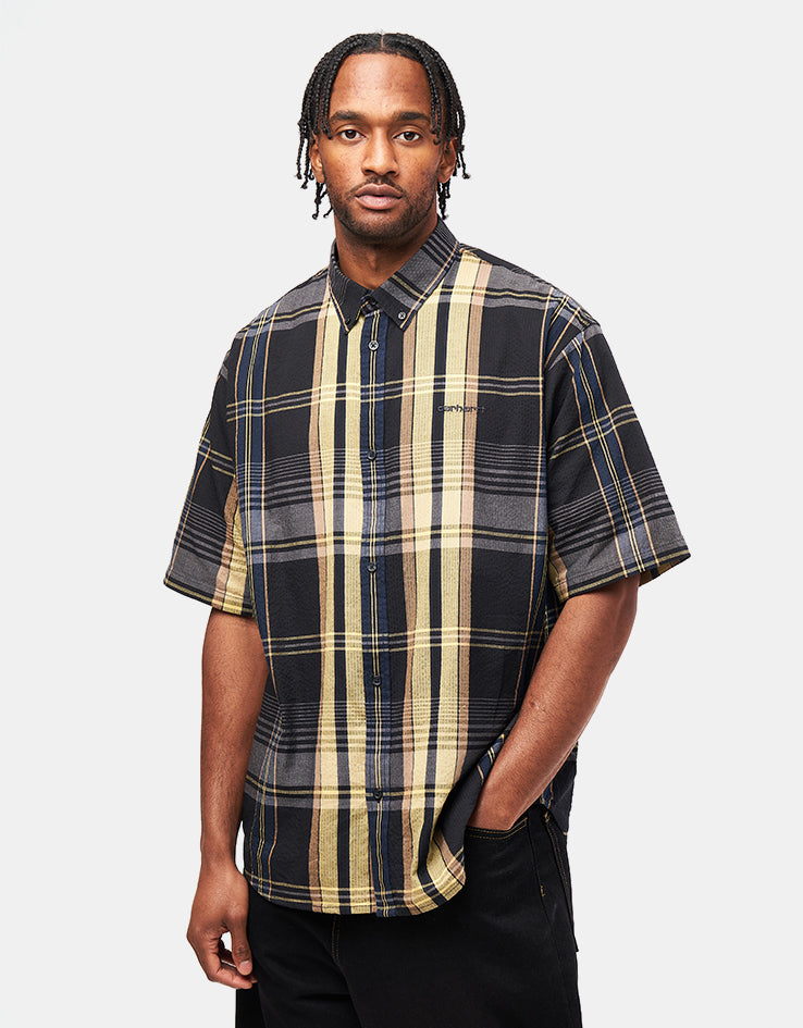 Carhartt WIP Short Roslin Shirt - Roslin Check/Black/Black | Route One