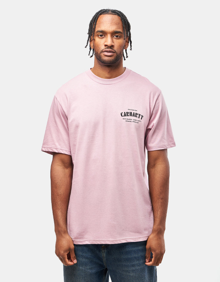 Tシャツ・カットソー CARHARTT WIP Men T-shirt Hortensia I029949 2P8GD Carhartt WIP Catalogue C Logo T-Shirt - Hortensia | Route One