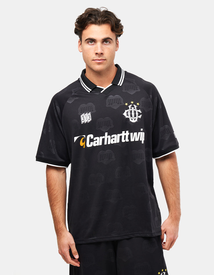 Carhartt WIP Hartt Football T-Shirt - Heart Train Jacquard/Black