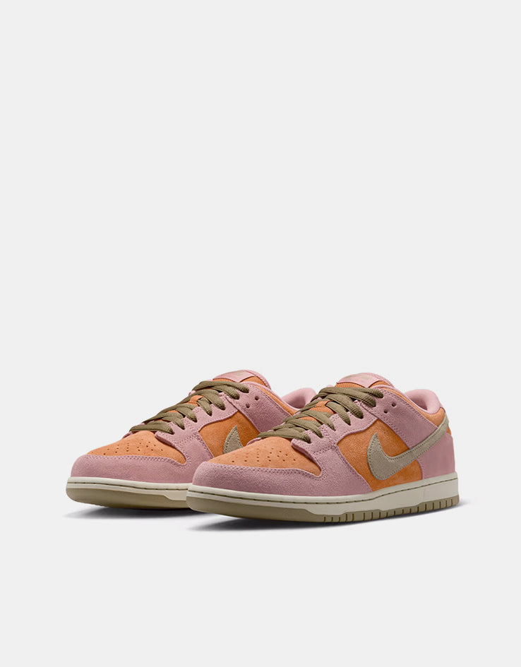Nike SB Dunk Low Pro Skate Shoes - Red Stardust/Neutral Olive Nike SB Dunk Low Pro Skate Shoes - Red Stardust/Neutral Olive