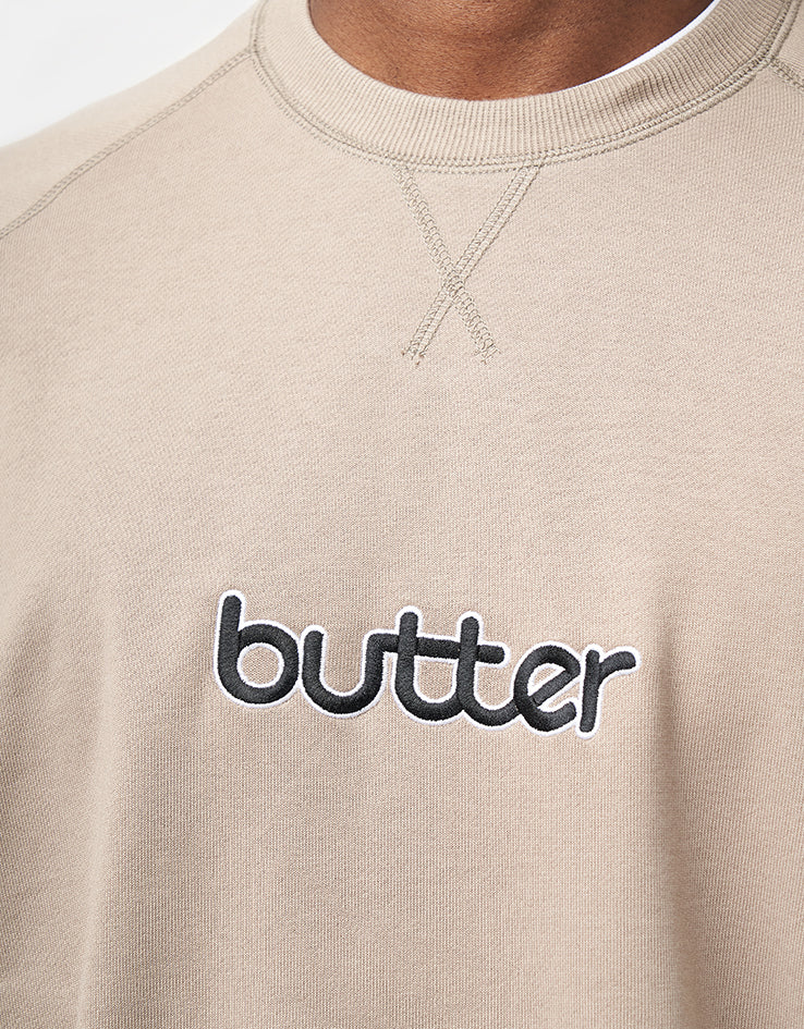 Butter Goods Aspect Crewneck - Fossil/Charcoal – Route One