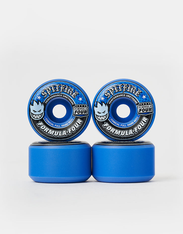 スケートボード Spitfire Formula Four 56mm Conical Full Spitfire Formula Four Conical Full 53mm 101a White - CalStreets