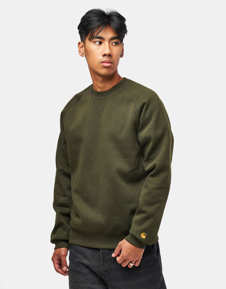Carhartt WIP Chase Sweatshirt - Olive/Gold – Route One