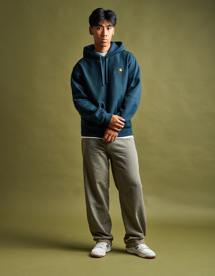Carhartt WIP Landon Pant - Blue/Leather (Garment Dyed) – Route One